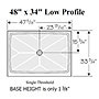 48" x 34" Wheelchair Accessible Shower with LOW Profile Base SWATCH