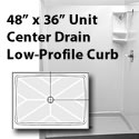 Wheelchair Accessible Shower 48 x 36 Roll In Ramp THUMBNAIL