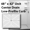 Wheelchair Accessible Shower 48 x 42 Roll In Ramp THUMBNAIL