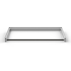 63" x 37" ADA Roll-In Shower Pan 1" Beveled Entry, Front Trench Drain MAIN