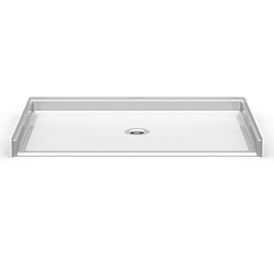 72" x 48" Barrier-Free Accessible Shower Pan 1" Beveled Entry & Center Drain MAIN