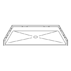 48" x 34" Barrier-Free Accessible Shower Pan .5" Threshold & Center Drain MAIN