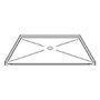 48" x 48" Barrier-Free Accessible Shower Pan 1" Beveled Entry & Center Drain SWATCH