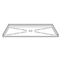 60" x 32" Barrier-Free Accessible Shower Pan .75" Threshold & Center Drain SWATCH