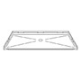 60" x 36" Barrier-Free Accessible Shower Pan .75" Beveled Entry& Center Drain SWATCH
