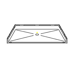 60" x 42" Barrier-Free Accessible Shower Pan 1" Beveled Entry & Center Drain MAIN