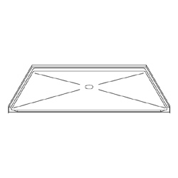 60" x 48" Barrier-Free Accessible Shower Pan 1" Beveled Entry & Center Drain MAIN