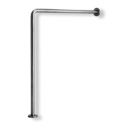 Satin Stainless Steel 90° Wall-To-Floor Grab Bar MAIN
