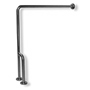 Satin Stainless Steel 90° Wall-to-Floor Grab Bar with Support SWATCH