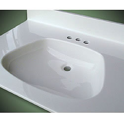 ADA Bowl Vanity Sink Top, 5/8" Deck, Premium White MAIN