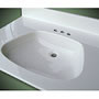 ADA Bowl Vanity Sink Top, 5/8" Deck, Premium White SWATCH