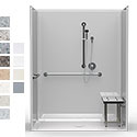 63" x 37" ADA Roll-In Shower Unit .75" Threshold THUMBNAIL