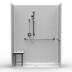 63" x 33" ADA Roll-In Shower Unit .75" Threshold MAIN