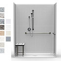 63" x 33" ADA Roll-In Shower Unit .75" Threshold THUMBNAIL