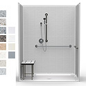 63" x 37" ADA Roll-In Shower Unit .75" Threshold THUMBNAIL