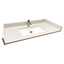 73" ADA Rectangular Bowl Vanity Sink Top, 1" Deck SWATCH