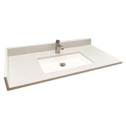 73" ADA Rectangular Bowl Vanity Sink Top, 1" Deck MAIN