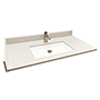73" ADA Rectangular Bowl Vanity Sink Top, 1" Deck SWATCH