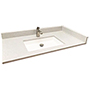 73" ADA Rectangular Bowl Vanity Sink Top, 1" Deck SWATCH