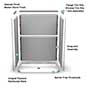 54" x 30" Barrier-Free Accessible Shower Unit .75" Beveled Entry & Shelves SWATCH