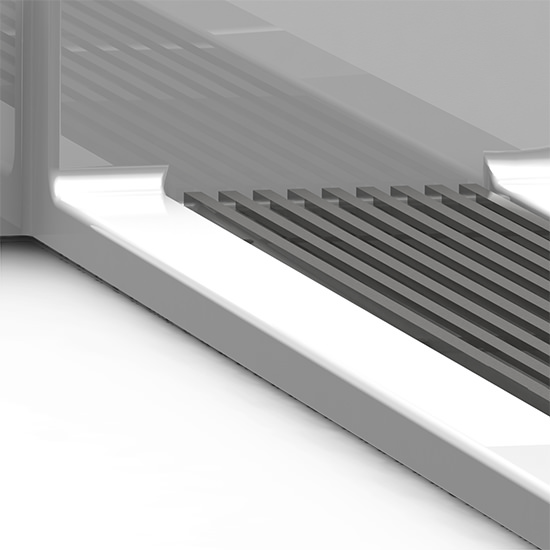 63" x 33" ADA Roll In Shower .75" Threshold Front Trench Drain