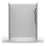 60" x 32" Barrier Free Shower .75" Beveled Entry, Subway Tile, Front Trench Drain SWATCH