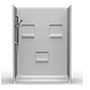 60" x 36" Barrier Free Shower .75" Beveled Entry, Front Trench Drain SWATCH
