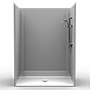 60" x 48" Barrier-Free Accessible Shower Unit 1" Beveled Entry, Subway Tile SWATCH