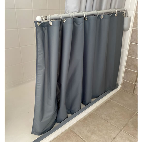 Color Caregiver Attendant Weighted Shower Curtain