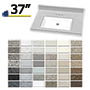 37" ADA Rectangular Bowl Vanity Sink Top, 1" Deck SWATCH