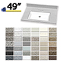 49" ADA Rectangular Bowl Vanity Sink Top, 1" Deck SWATCH