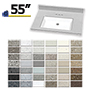 55" ADA Rectangular Bowl Vanity Sink Top, 1" Deck SWATCH