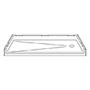 60" x 30" Barrier-Free Accessible Shower Pan 1.75" Beveled Entry & End Drain SWATCH