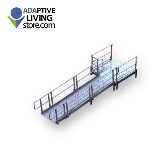 Pvi Ramps Modular PVI Aluminum Modular XP Ramp with Platform Kit 2