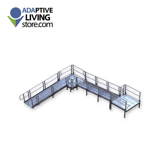 PVI Aluminum Modular XP Ramp to Turn Platform to Ramp Kit 3