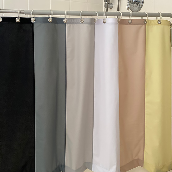 Color Caregiver Attendant Weighted Shower Curtain