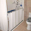 Caregiver Attendant Height Weighted Shower Curtain THUMBNAIL