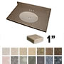 ADA Oval Bowl Vanity Sink Top, 1" Deck, Standard Granite Colors SWATCH