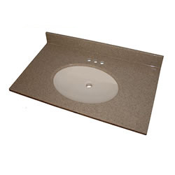 ADA Oval Bowl Vanity Sink Top, 5/8" Deck, Standard Granite Colors MAIN