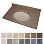 ADA Oval Bowl Vanity Sink Top, 5/8" Deck, Standard Granite Colors SWATCH