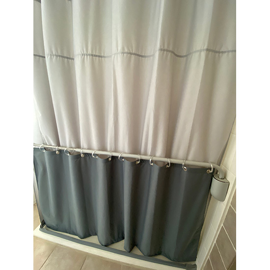 Color Weighted Full Height Shower Curtain