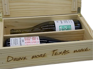 2 Bottle Wine Crates w/Lid LARGE