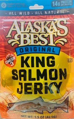 20% OFF Wild Salmon Jerky 6 pack, 1.5 oz. Resealable Pouches LARGE