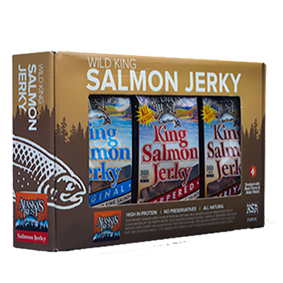 Wild Salmon Jerky Gift Pack, 12- 1 oz. Pouches LARGE