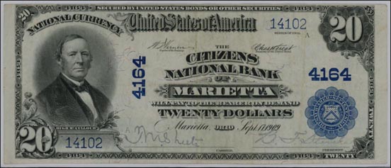 Citizens National Bank of Marietta, Ohio, Charter 4164 LARGE
