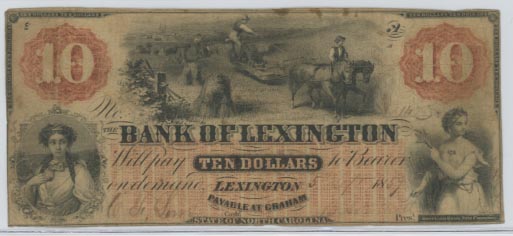 Bank of Lexington, payable at Graham, North Carolina MAIN