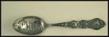 San Gabriel Mission, Santa Barbara Mission, State Seal, State Capitol,... Souvenir Spoon THUMBNAIL
