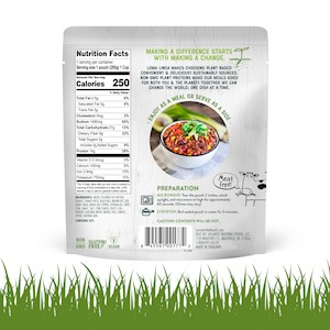 loma linda southwest chunky stew vegan microwaveable meal pouch back SWATCH