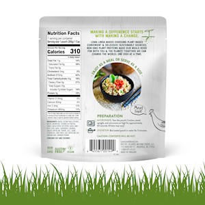 loma linda plant based thai green curry vegan meal pouch back SWATCH