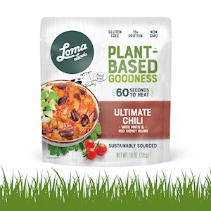 loma linda plant based ultimate chili vegan meal pouch front SWATCH
